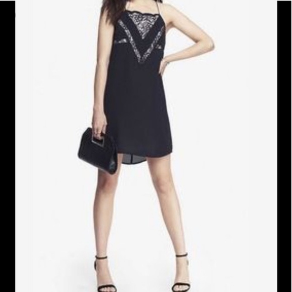 🌻 Express | Black Lace Slip Dress